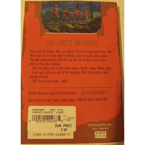 R.L. Stine's Goosebumps Book #45 Ghost Camp Preowned - Picture 2 of 8
